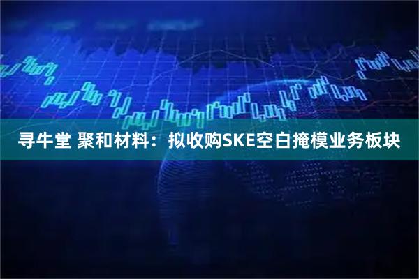 寻牛堂 聚和材料：拟收购SKE空白掩模业务板块