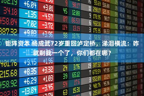 钜阵资本 杨成武72岁重回泸定桥，涕泪横流：咋就剩我一个了，你们都在哪？