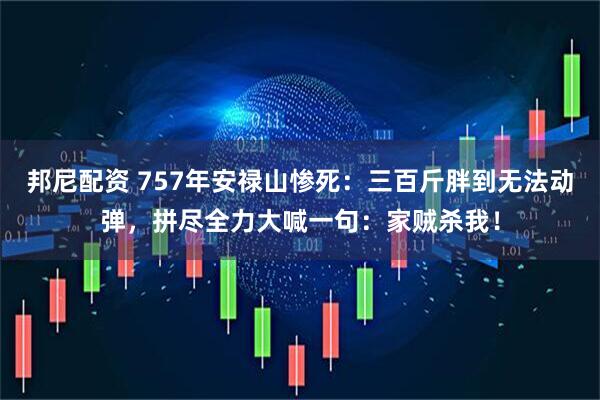 邦尼配资 757年安禄山惨死：三百斤胖到无法动弹，拼尽全力大喊一句：家贼杀我！